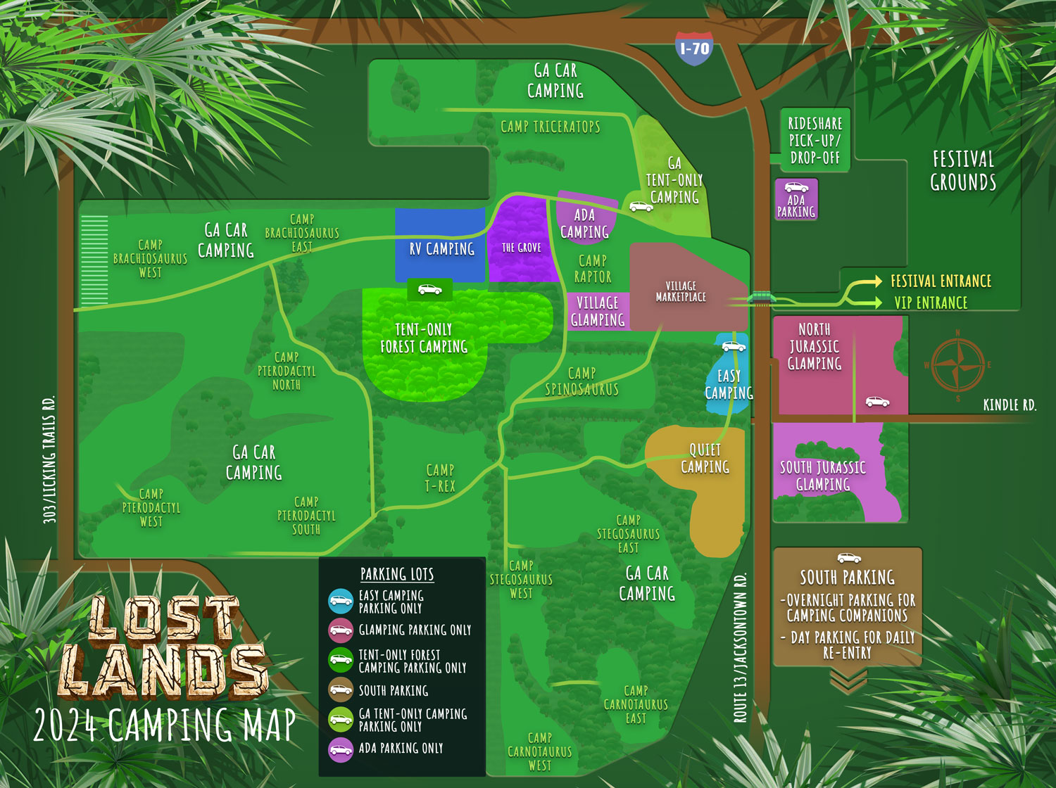 Lost Lands 2024 Camping Map