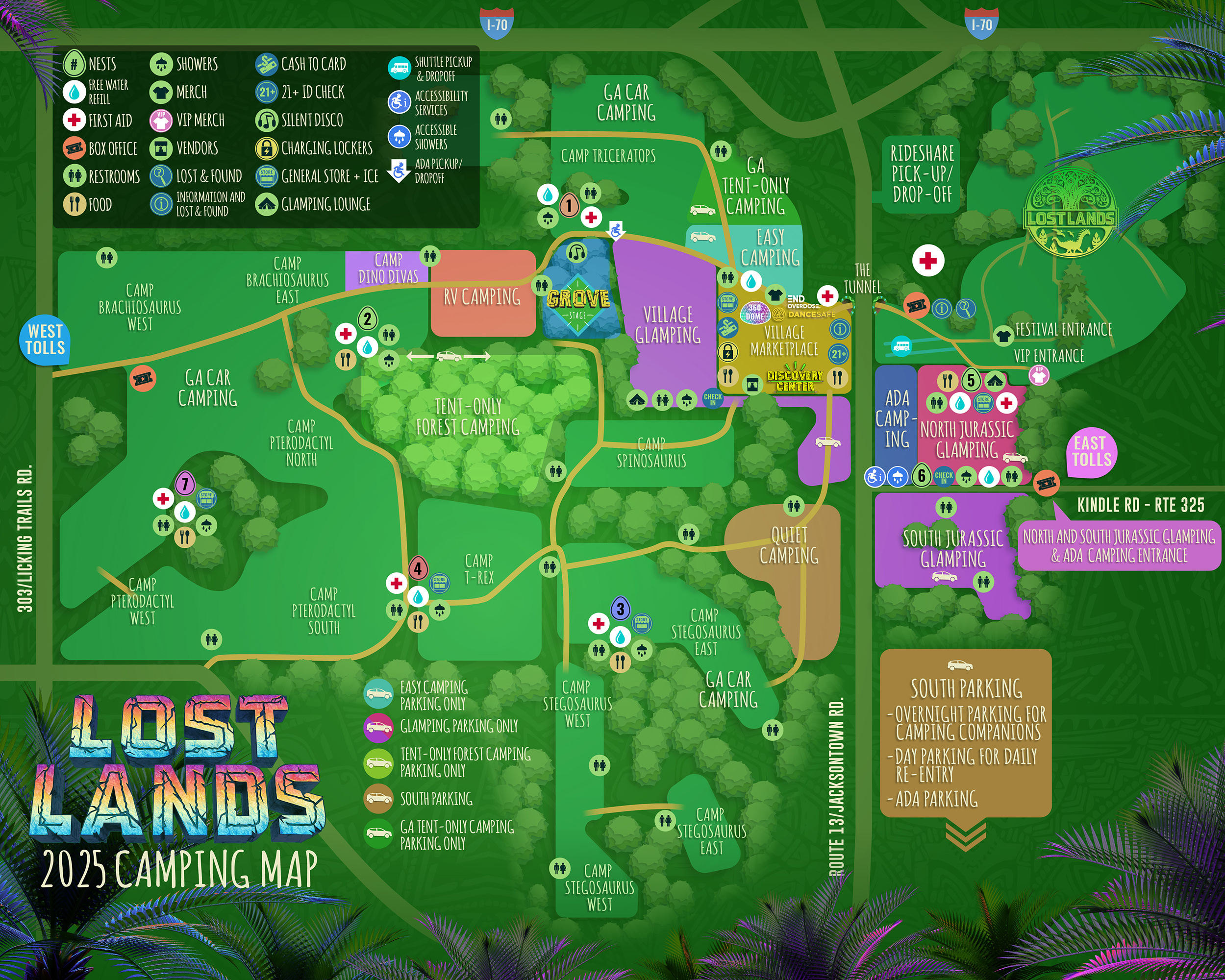 Lost Lands 2025 Camping Map