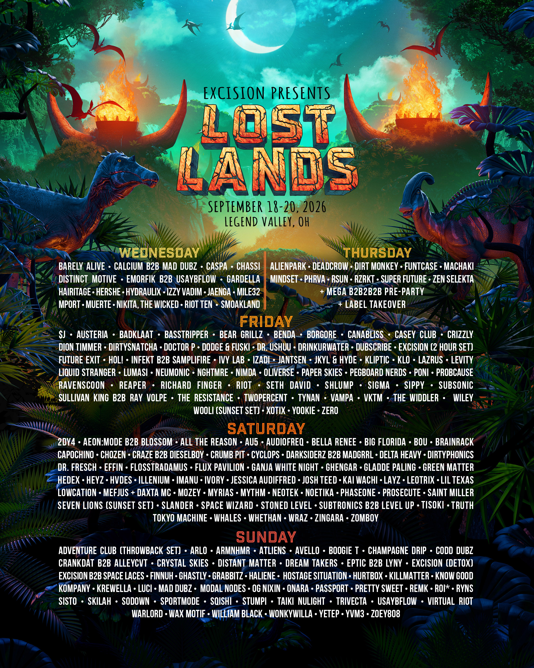 Lost Lands 2026 Lineup